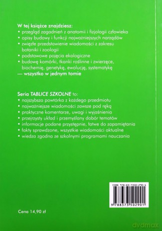 Tablice szkolne Biologia (Wyd. 2014) [KSIĄŻKA]