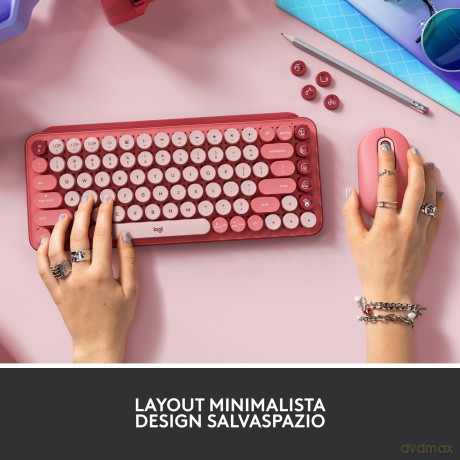 Pop Keys Wireless Emoji Rosa