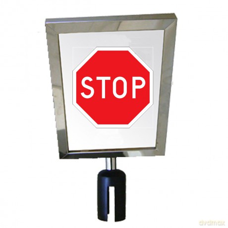 Porta Cartello Crom. A4 Vert. M2