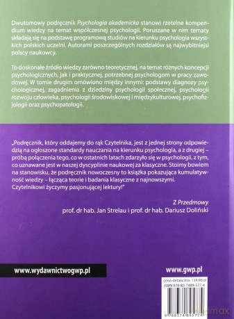 Psychologia Akademicka. Tom 2. Podręcznik (Wyd. 2014) - Strelau Jan, Doliński Dariusz (red.) [KSIĄŻKA]