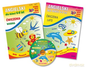 Pakiet Angielski dla dzieci 6-8 lat. Wiosna, lato. Ćwiczenia. Zestaw: 2 książki + płyta CD AUDIO - Piechocka-Empel Katarzyna [KSIĄŻKA]