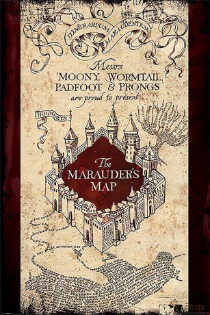 Poster Maxi Harry Potter The Marauder's Map