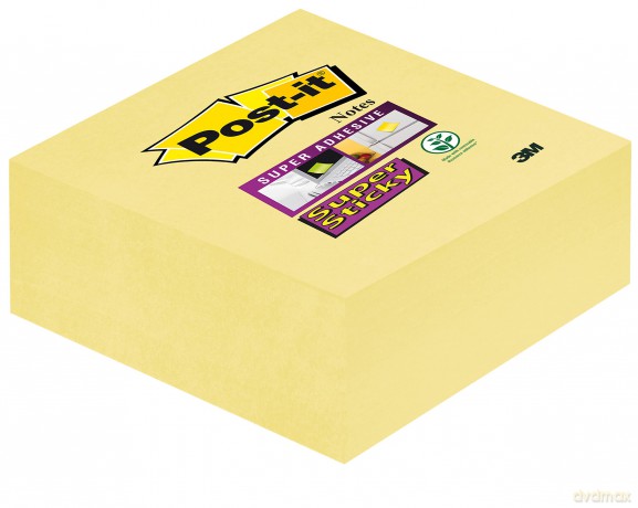 Post-It 76 X 76 Mm Super Sticky Cube - Canary Yellow