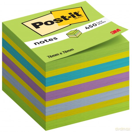 Post-It Brand 82424 Cubo, 450 Fogli, 76 Mm X 76 Mm