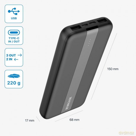 Power Bank 10000 Mah Nera Type-C