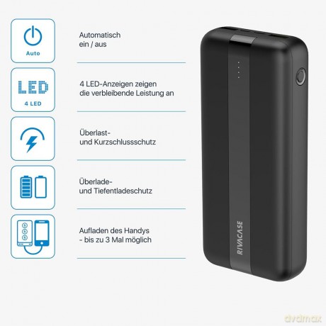 Power Bank 10000 Mah Nera Type-C