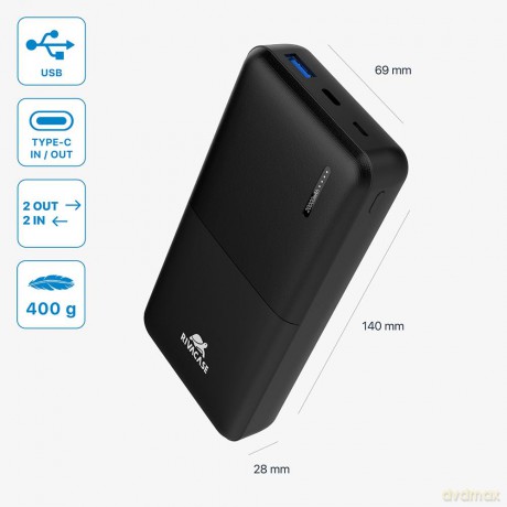 Power Bank 20000 Mah Nera Qc/Pd 18w
