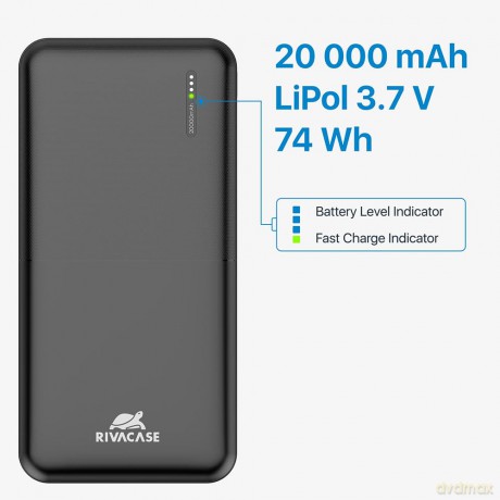 Power Bank 20000 Mah Nera Qc/Pd 18w