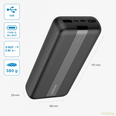 Power Bank 20000 Mah Nera Type-C