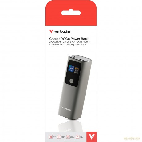 Power Bank 27000mah 183w Grey