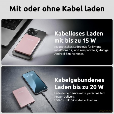 Power Bank Mag Safe 5000 Rosa