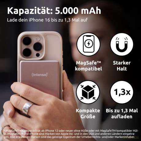 Power Bank Mag Safe 5000 Rosa