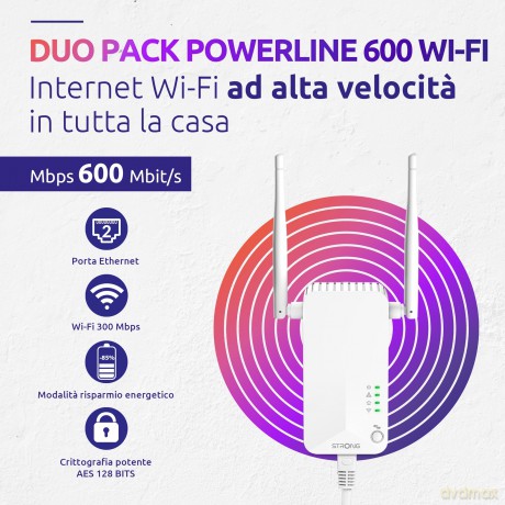 Powerline Wifi 600 Kit 2x