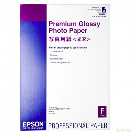 Premium Glossy Photo Paper A2 25fg