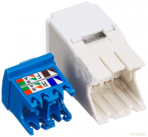 Presa Minicom Rj45u Cat.6a Bianco