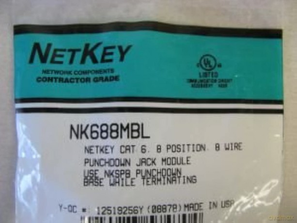 Presa Netkey Rj45u Cat.6 Nero