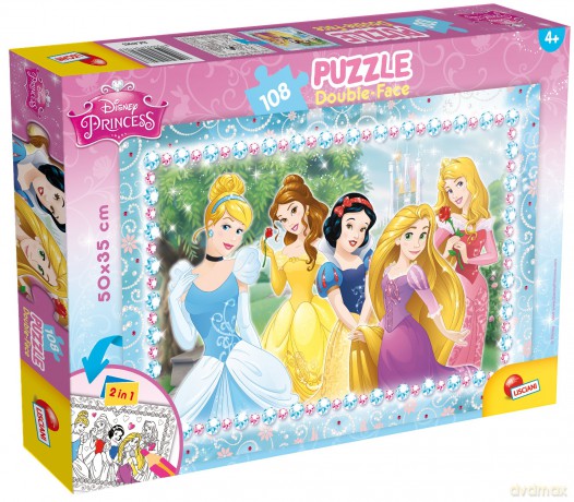 Principesse Disney - Puzzle Double-Face Plus 108 Pz