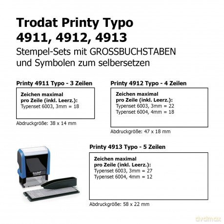 Printy Typomatic 4913 Blu Blister