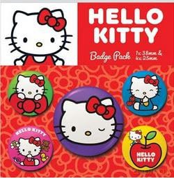 Pyramid: Hello Kitty (Colourful Poses) Badge Pack
