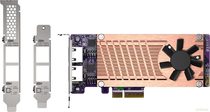 Qnap Qm2-2p2g2t Qm2-Card M.2 Ssd X2 2.5gbe X2