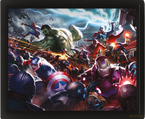 Quadro 3D Marvel Future Fight Heroes Assault