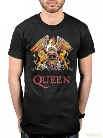 Queen Men's Tee: Classic Crest (X-Large)