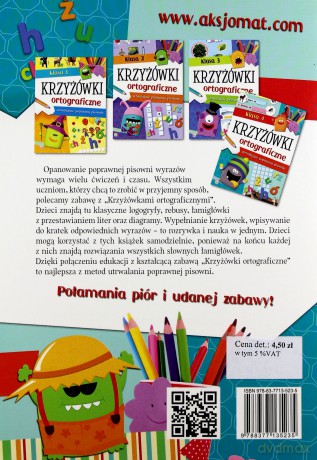 Krzyżówki ortograficzne dla klasy 4 - Kuryjak Joanna [KSIĄŻKA]