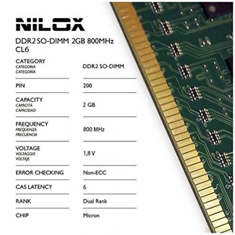 Ram Ddr2 So-Dimm 2gb 800mhz Cl6