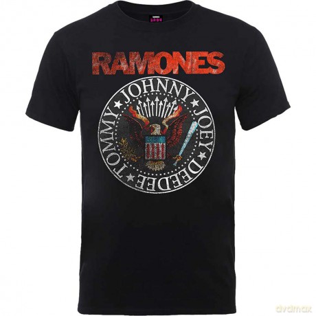 Ramones Men's Tee: Vintage Eagle Seal (Medium)