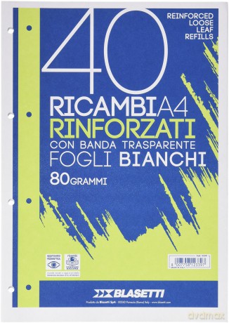 Ricambi A4 Bianco Liscio 40ff
