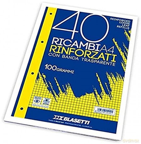 Ricambi A4 Quadri 4mm 40ff 100gr