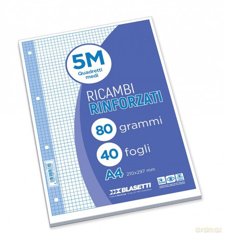 Ricambi A4 Quadri 5mm 40ff