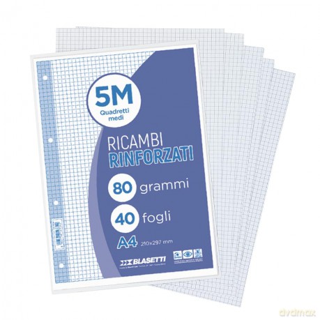 Ricambi A4 Quadri 5mm 40ff