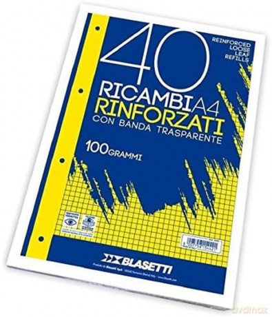 Ricambi A4 Quadri 5mm 40ff 100gr