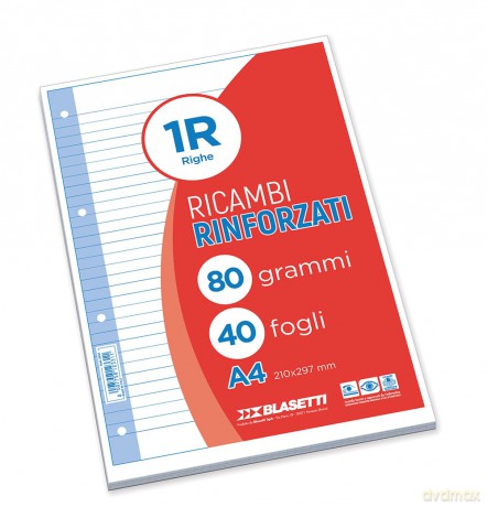 Ricambi A4 Righe 1r 40ff