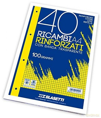 Ricambi A4 Righe 1rc 40ff 100gr