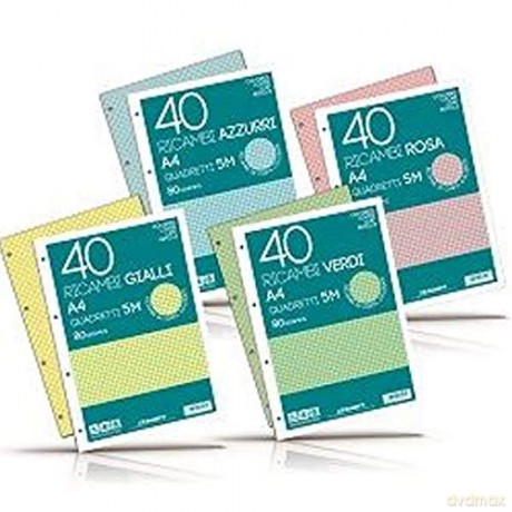 Ricambi A5 80gr 40f 1r Verdi