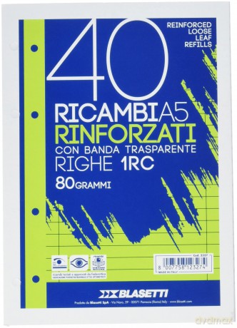 Ricambi A5 Righe 1rc 40ff