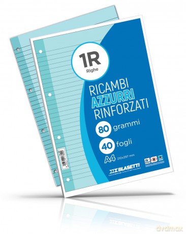 Ricambi Rinf A4 Azzurri 80g 40f 1r