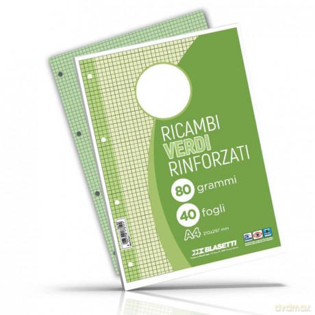 Ricambi Rinf A4 Verdi 80 Gr 40ff 5m