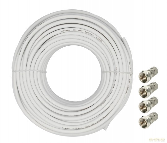Ridem: Cavo Sat 6mm - 15mt Bianco
