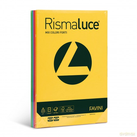 Rismaluce200 Mix 8 Colori Forti A4