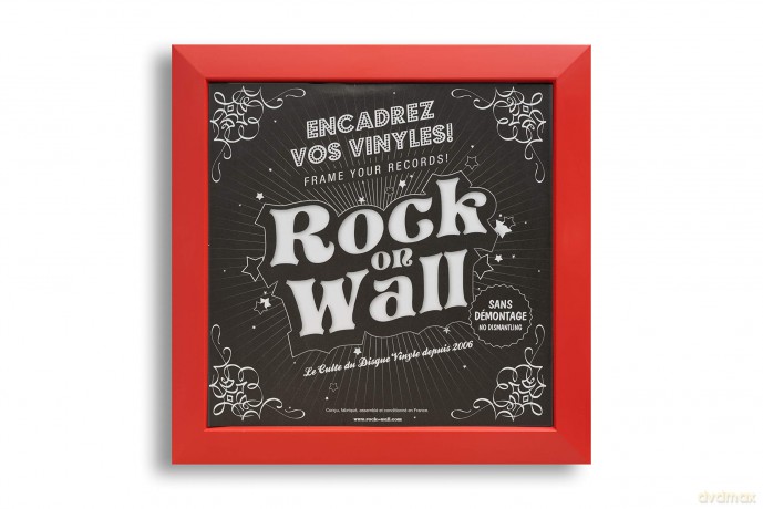 Rock on Wall Row12-Rd 12 Inch Vinyl Art Frame - Red
