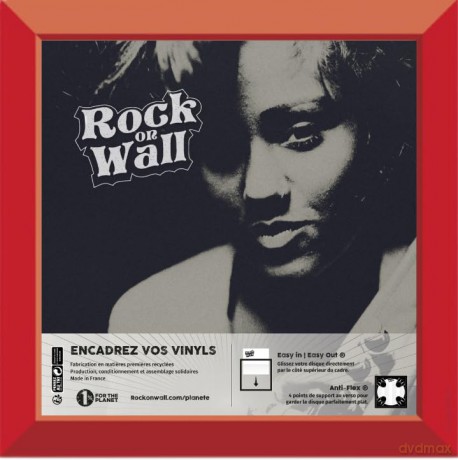 Rock on Wall Row12-Rd 12 Inch Vinyl Art Frame - Red