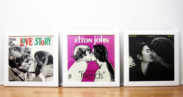 Rock on Wall Row12-Wh 12 Inch Vinyl Art Frame - White
