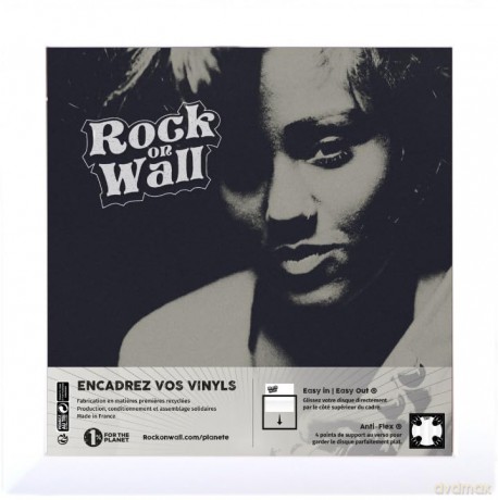 Rock on Wall Row12-Wh 12 Inch Vinyl Art Frame - White