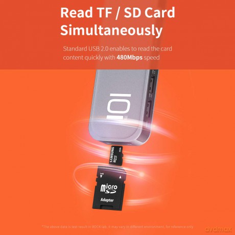 Rock-Hub Usb C Ad Hdmi/Vga 10 In 1