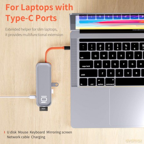 Rock-Hub Usb C Ad Hdmi/Vga 10 In 1