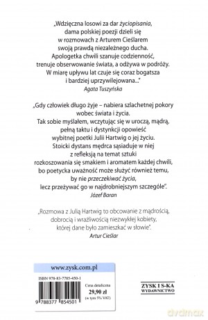 Życie to podróż, to ocean. Z Julią Hartwig rozmawia Artur Cieślar - Cieślar Artur [KSIĄŻKA]