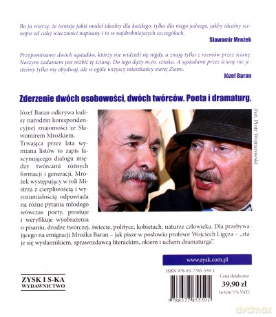 Scenopis od wieczności (listy) Baran-Mrożek - Baran Józef [KSIĄŻKA]